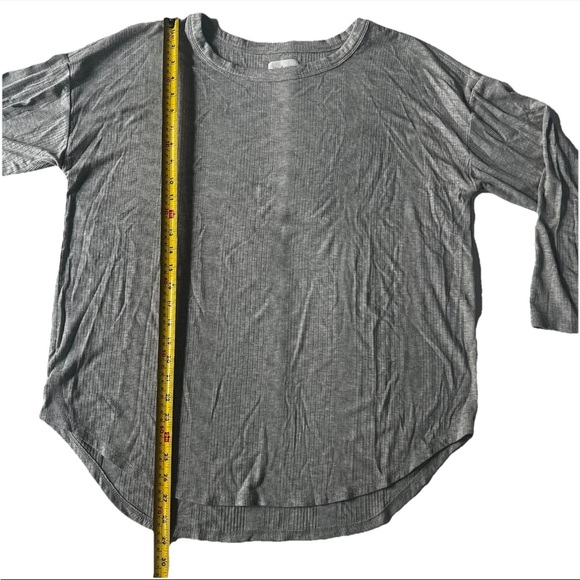 Loft Lou & Grey Long Sleeve Ribbed Tunic Top Womens XL Relaxed Fit Gray Layering - Picture 5 of 6